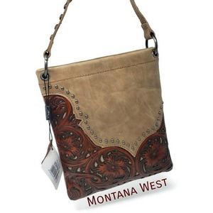 Montana West Real Leather Crossbody Bag With Adjustable Strap